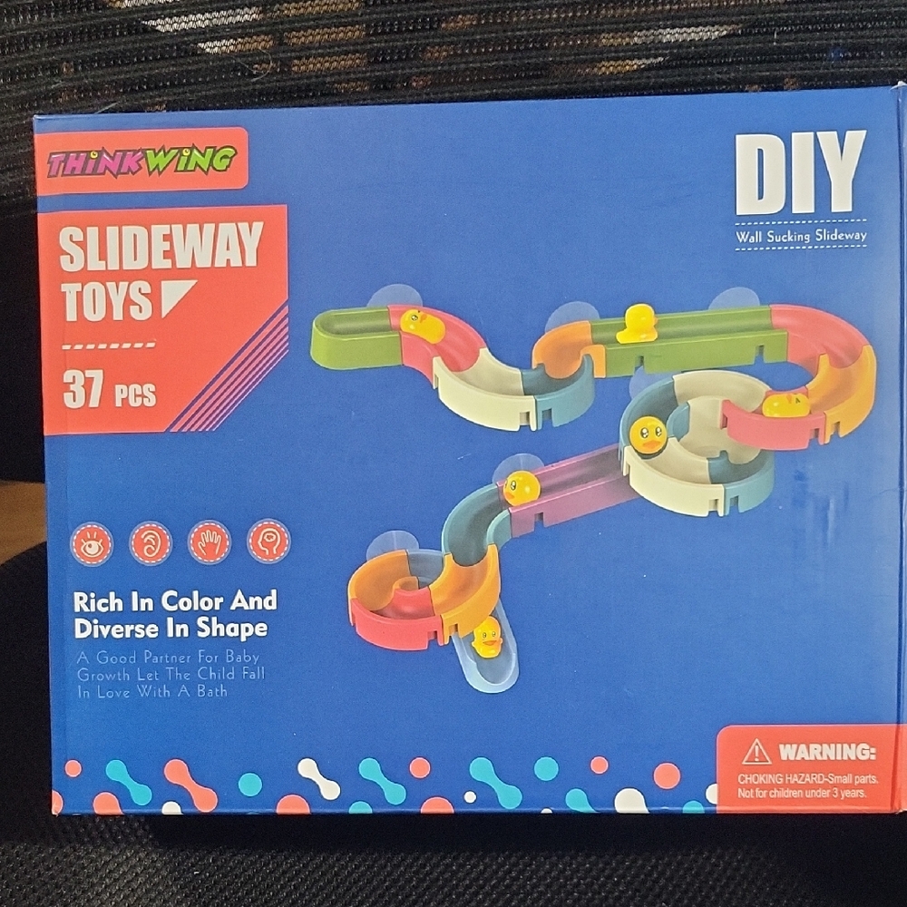 Think Wing Slideway Toys - Colorful DIY Set 37 Pcs. NIB